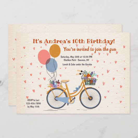 Laten we gaan voor een ritje uitnodiging (Voorkant / Achterkant)