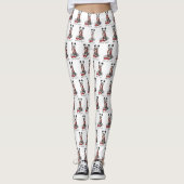 Laten we gaan! Wandel Chinese Crested hond (hl zw Leggings (Voorkant)