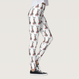 Laten we gaan! Wandel Chinese Crested hond (hl zw Leggings
