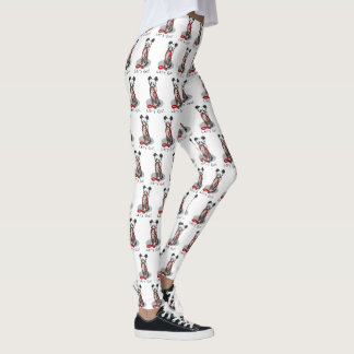 Laten we gaan! Wandel Chinese Crested hond (hl zw  Leggings