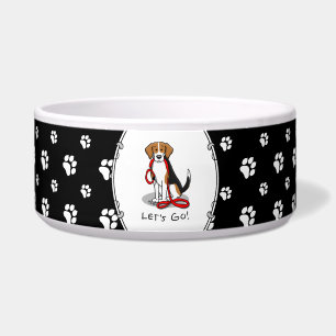 Laten we gaan! (wandelen) Beagle (driekleurig 3) S Voerbakje