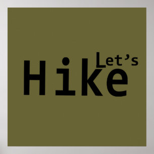 laten we gaan wandelen motiverende wandelspreuken poster