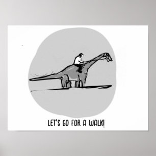 Laten we gaan wandelen poster