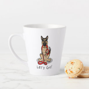 Laten we gaan! Wandelende Duitse Herdershond (zwar Latte Mok