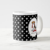 Laten we gaan! (wandkleur) Beagle Dog (driekleur 3 Grote Koffiekop (Voorkant rechts)