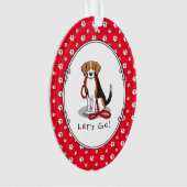 Laten we gaan! (wandkleur) Beagle Dog (driekleur 3 Ornament (voorkant)