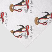 Laten we gaan! (wandkleur) Beagle Dog (driekleur 3 Tissuepapier (Detail)