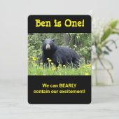 Laten we gaan wild dier dierentuin eerste verjaard kaart (Staand voorkant)