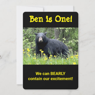 Laten we gaan wild dier dierentuin eerste verjaard kaart