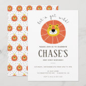 Laten we gaan Wild Oerwoud Verjaardag Lion Safari Kaart (Voorkant / Achterkant)