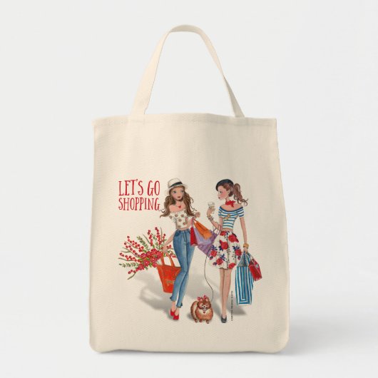 Laten we gaan winkelen | CANVAS TAS (Voorkant)