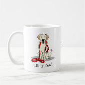 Laten we gaan! Yellow Lab Labrador Retriever Dog C Koffiemok (Links)