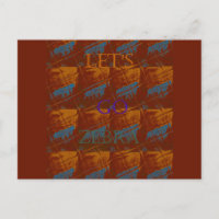 Laten we gaan Zebra Safari Art Print / Graphic