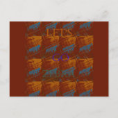 Laten we gaan Zebra Safari Art Print / Graphic Briefkaart (Voorkant)