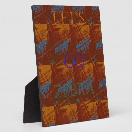 Laten we gaan Zebra Safari Art Print / Graphic Fotoplaat (Zijkant)