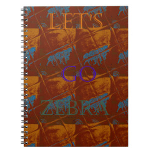 Laten we gaan Zebra Safari Art Print / Graphic Notitieboek