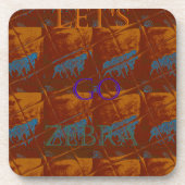 Laten we gaan Zebra Safari Art Print / Graphic Onderzetter (Voorkant)