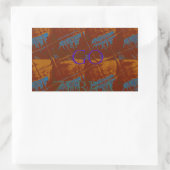 Laten we gaan Zebra Safari Art Print / Graphic Rechthoekige Sticker (Tas)