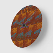 Laten we gaan Zebra Safari Art Print / Graphic Ronde Klok (Hoek)