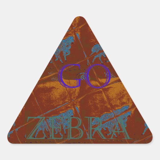 Laten we gaan Zebra Safari Art Print / Graphic Sticker (Voorkant)