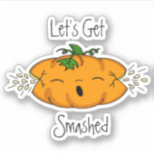 Laten we gaan zeuren | Funny Pumpkin Halloween Hum Sticker (Voorkant)