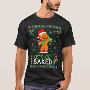 Laten we gebakken worden Horrorsweater Wiet Kerstm T-shirt