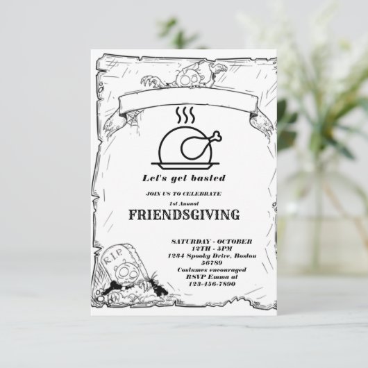 Laten we gebastd worden | Vrijwillige uitnodiging (Staand voorkant)