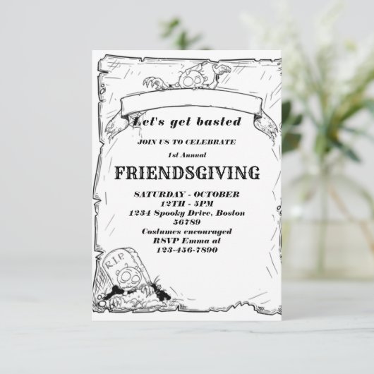 Laten we gebastd worden | Vrijwillige uitnodiging (Staand voorkant)