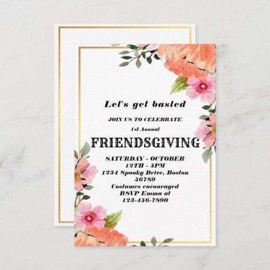 Laten we gebastd worden | Vrijwillige uitnodiging (Voorkant / Achterkant)