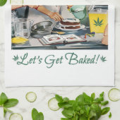 LATEN WE GEFACHTE grappige Pun KRIJGEN Theedoek (Gevouwen)