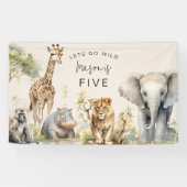 Laten we gek doen | Kinderverjaardagsfeestje Spandoek (Horizontaal)