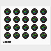 Laten we gek gloeien, neon en zwarte Sticker (Vel)