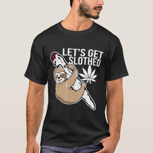 Laten we geklede grappige wiet roken Stoner T-shirt (Voorkant)