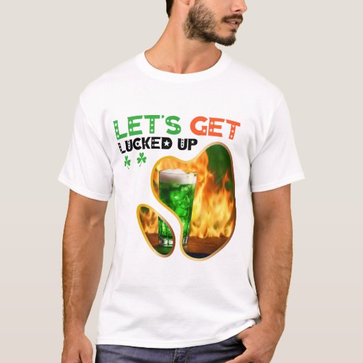 Laten we geluk hebben - Green Glow Dance Party T-shirt (Voorkant)