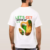 Laten we geluk hebben - Green Glow Dance Party T-shirt (Achterkant)