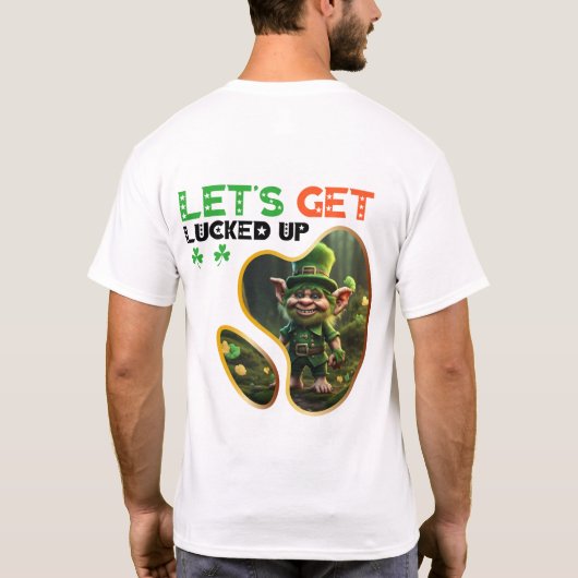 Laten we geluk hebben - Irish Luck and Laughter T-shirt (Achterkant)