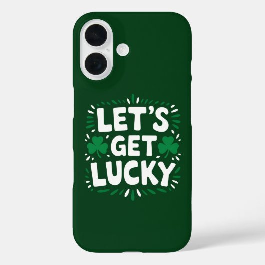 Laten we geluk hebben Klavertje vier Funny St. Pat Case-Mate iPhone Case (Achterkant)
