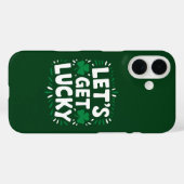 Laten we geluk hebben Klavertje vier Funny St. Pat Case-Mate iPhone Case (Achterkant (horizontaal))