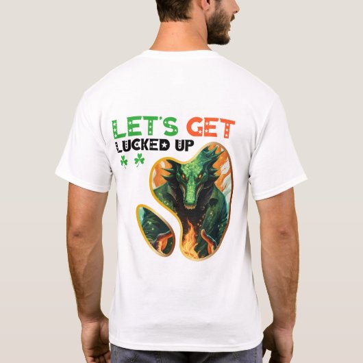 Laten we geluk hebben - Leprechaun's Pot of Fun T-shirt (Achterkant)