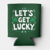 Laten we geluk hebben Shamrock Grappige St. Patric Blikjeskoeler (Voorkant)