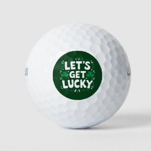 Laten we geluk hebben Shamrock Grappige St. Patric Golfballen
