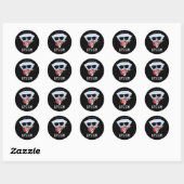 Laten we Gem Funny Jewel Pun Dark BG Ronde Sticker (Vel)