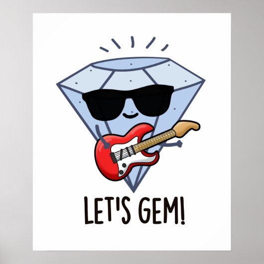 Laten we Gem Funny Jewel Pun nemen Poster (Voorkant)
