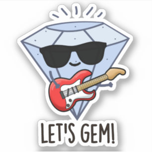 Laten we Gem Funny Jewel Pun nemen Sticker