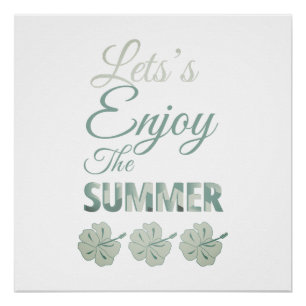 Laten we genieten van de zomer Tropische Hibiscus  Perfect Poster