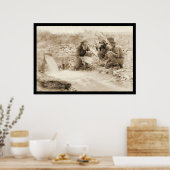 Laten we genieten van rijke panning Gold SD 1889 Poster (Keuken)
