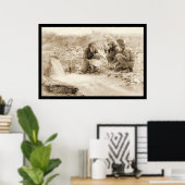 Laten we genieten van rijke panning Gold SD 1889 Poster (Thuiskantoor)