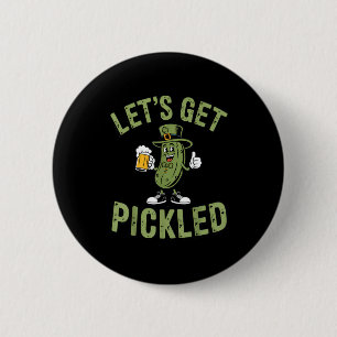 Laten we Gepekeld St. Patrick's Dag Bierliefhebber Ronde Button 5,7 Cm