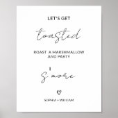 Laten we geroosterd bruids Verloving huwelijksfees Poster (Voorkant)