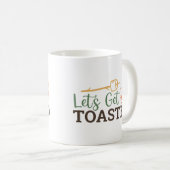 Laten we geroosterd kampvuur grappige camping koffiemok (Voorkant rechts)